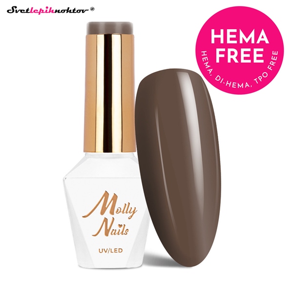MOLLY NAILS BROWN gel lak 356 - Brownie