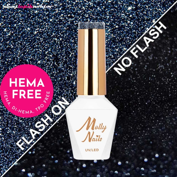 MOLLY NAILS WINTER gel lak 604 - Devil's Night