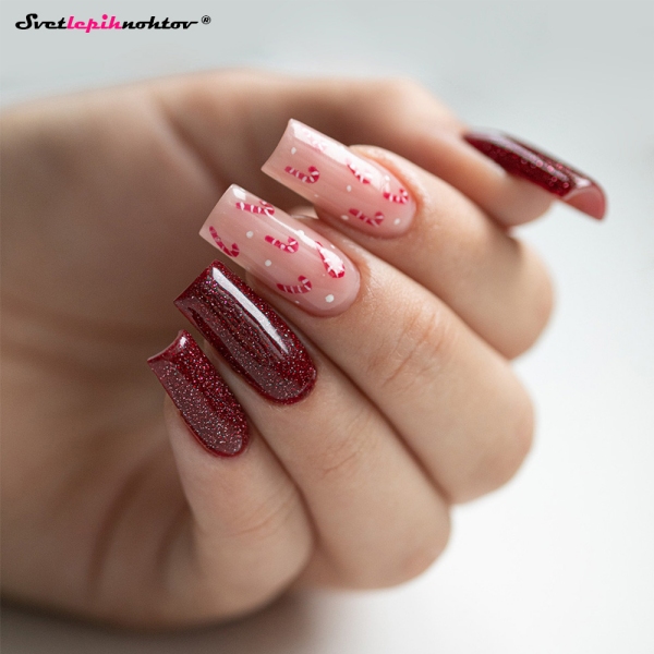 MOLLY NAILS WINTER gel lak 605 - Deep Desire