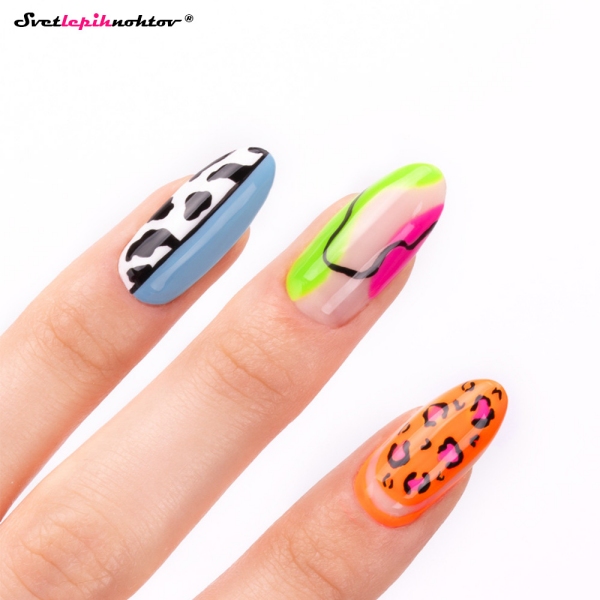 MOLLY NAILS NEON gel lak 76 - Pinky Red