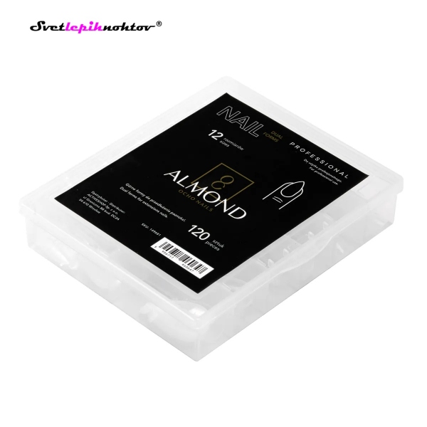 DUAL FORM, konice za podaljševanje nohtov, 120 kom, mandelj