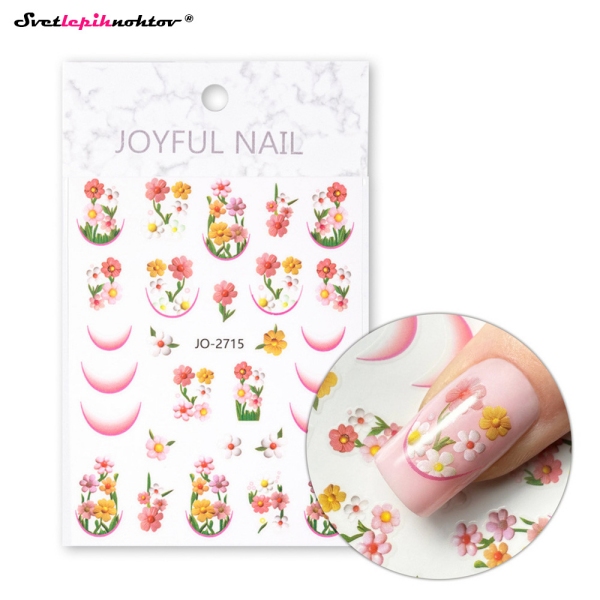 FRENCH Nalepke za nohte - CVETLICE 