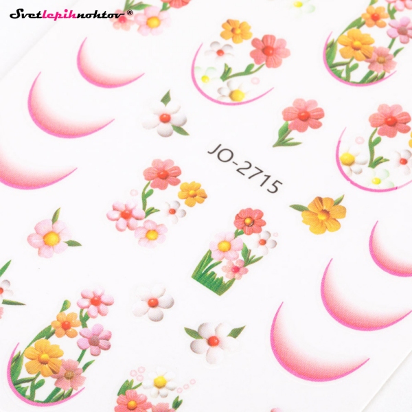 FRENCH Nalepke za nohte - CVETLICE 