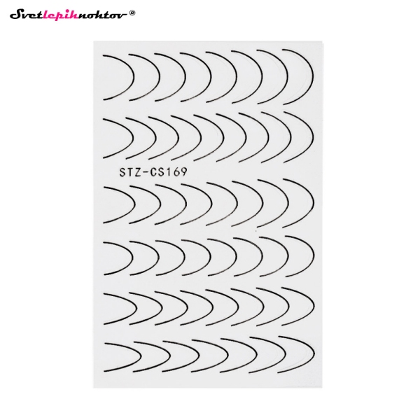 FRENCH Nalepke za nohte - BLACK LINE