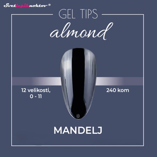 GEL TIPS 240kos - Almond