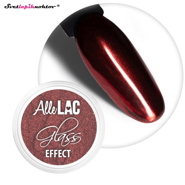 Glass Effect chrome prah - Red