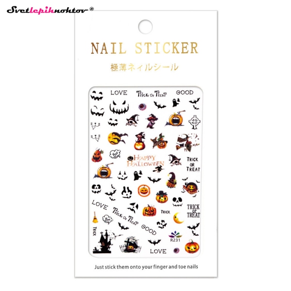 HALLOWEEN Nalepke za nohte - TRICK OR TREAT
