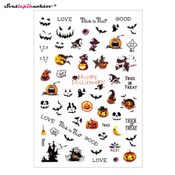 HALLOWEEN Nalepke za nohte - TRICK OR TREAT