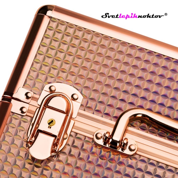 Kozmetični kovček M, rose gold barve