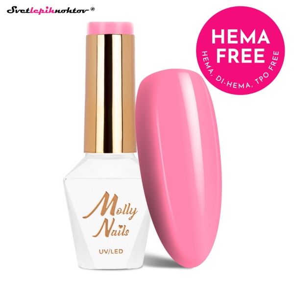 MOLLY NAILS PINK gel lak 144 - Garden with Flowers