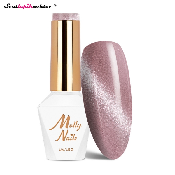 MOLLY NAILS CAT EYE gel lak 165 - Crystal Rose