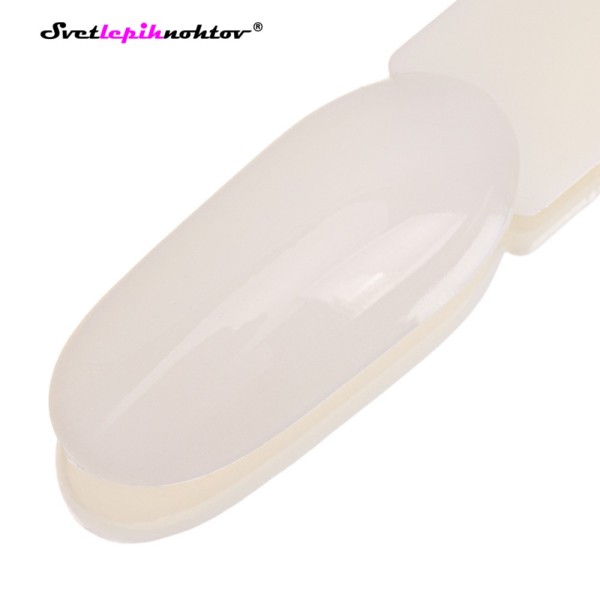 Palčke s konicami za predstavitev barvnih gelov ali lakov, mlečne, ovalne, 50 kos