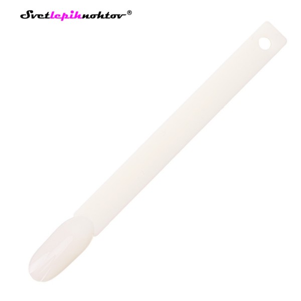 Palčke s konicami za predstavitev barvnih gelov ali lakov, mlečne, ovalne, 50 kos