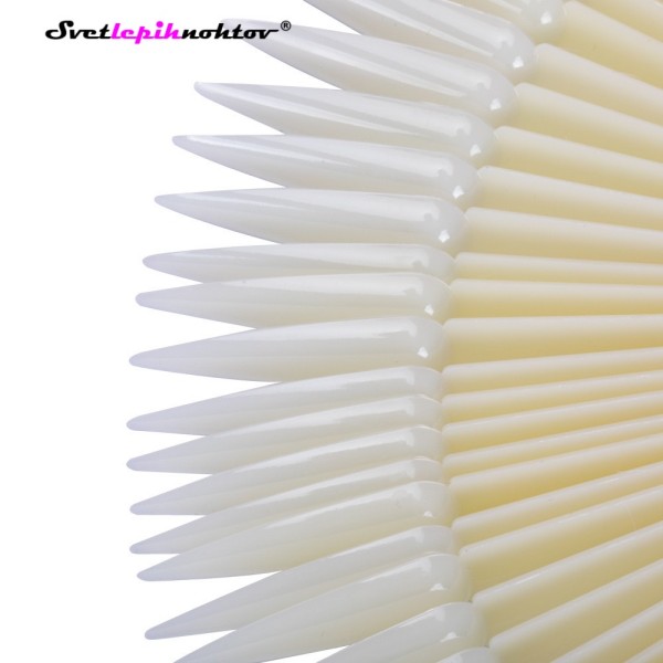 Palčke s konicami za predstavitev barvnih gelov ali lakov, mlečne, stiletto, 40 kos