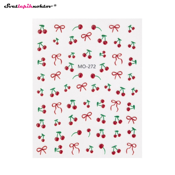 3D Nalepke za nohte - ČEŠNJE