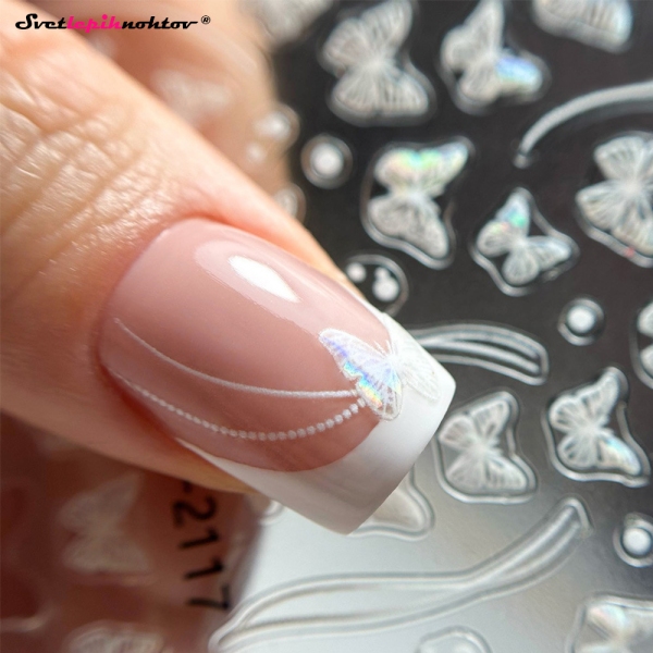 3D Nalepke za nohte - METULJI