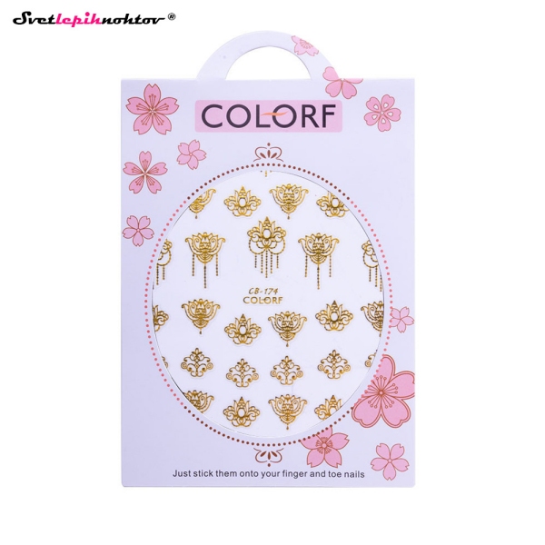 Nalepke za nohte - OKRASKI zlati