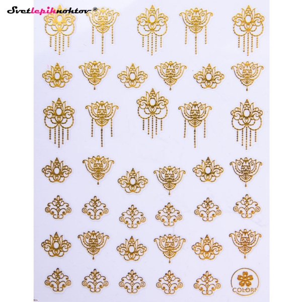 Nalepke za nohte - OKRASKI zlati