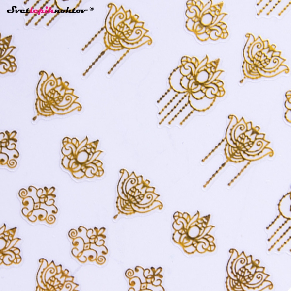 Nalepke za nohte - OKRASKI zlati