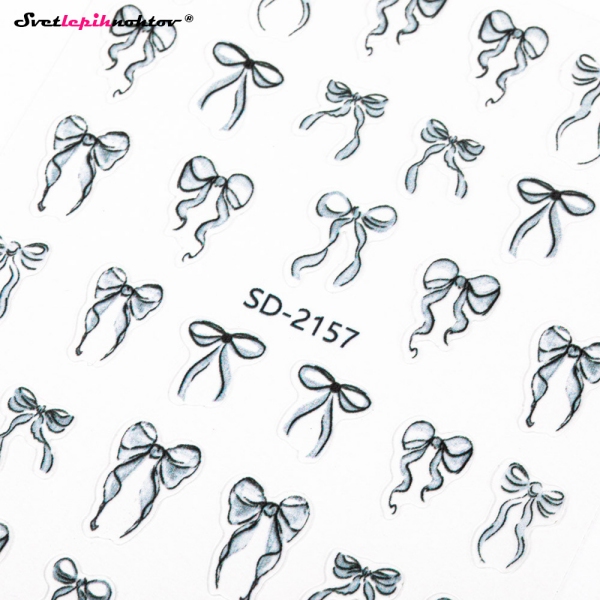 3D Nalepke za nohte - PENTLJE črne