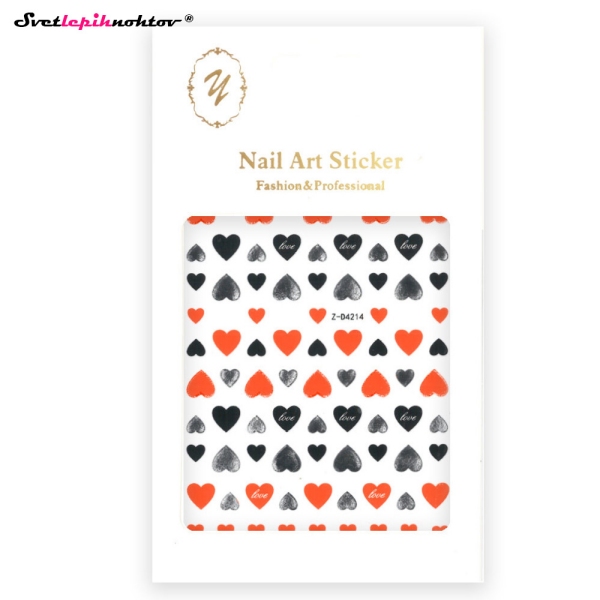 Nalepke za nohte - SRČKI