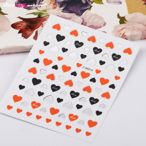 Nalepke za nohte - SRČKI