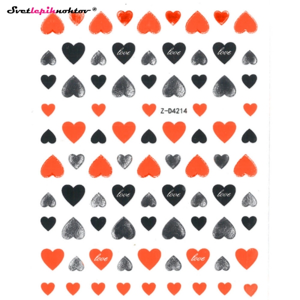 Nalepke za nohte - SRČKI