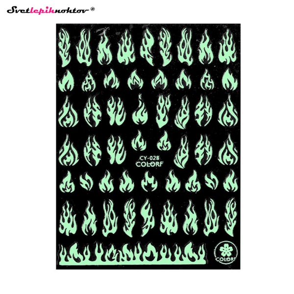 UV Nalepke za nohte - FLAME