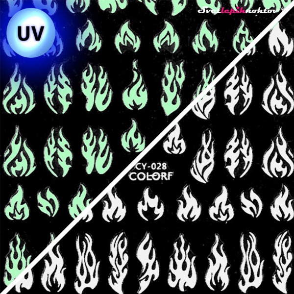 UV Nalepke za nohte - FLAME