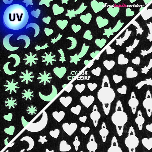 UV Nalepke za nohte - VESOLJE