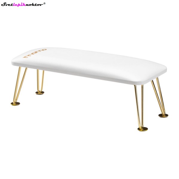 Naslon za roke iz usnja, bel