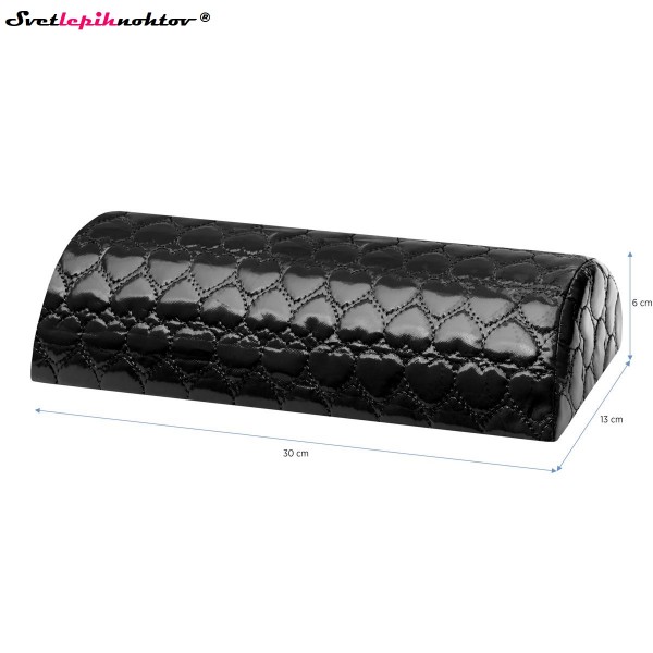 Blazina za roke iz umetnega usnja, črna
