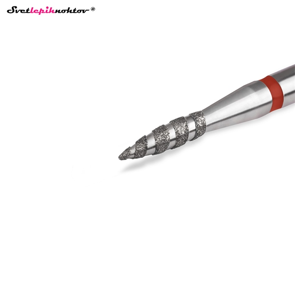 Diamantni nastavek TORNADO FLAME rdeč ø 2,5 mm