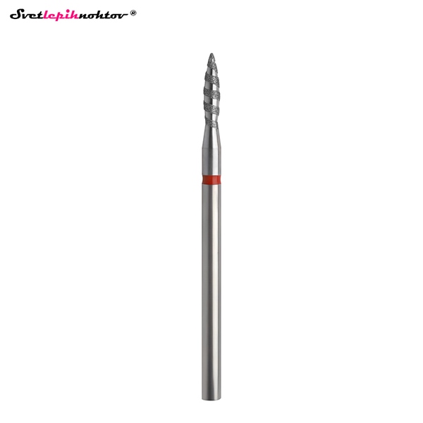 Diamantni nastavek TORNADO FLAME rdeč ø 2,5 mm