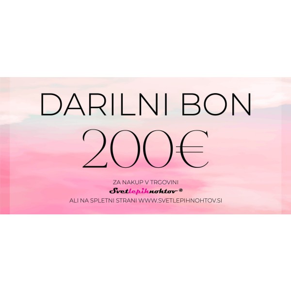 Darilni bon za 200 EUR