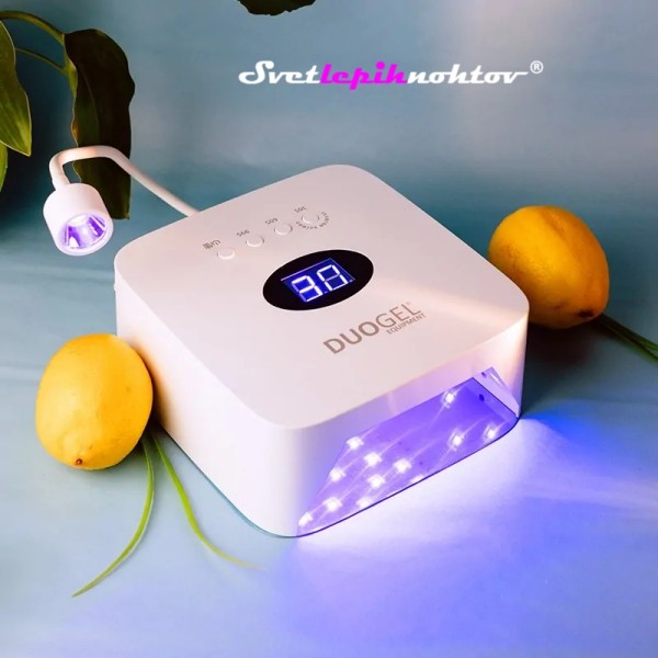 DUOGEL UVA/LED HIBRIDNA brezžična lučka, 54 W   mini LED lučka GRATIS
