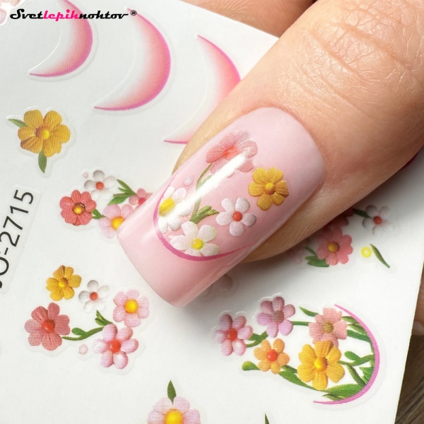 FRENCH Nalepke za nohte - CVETLICE 