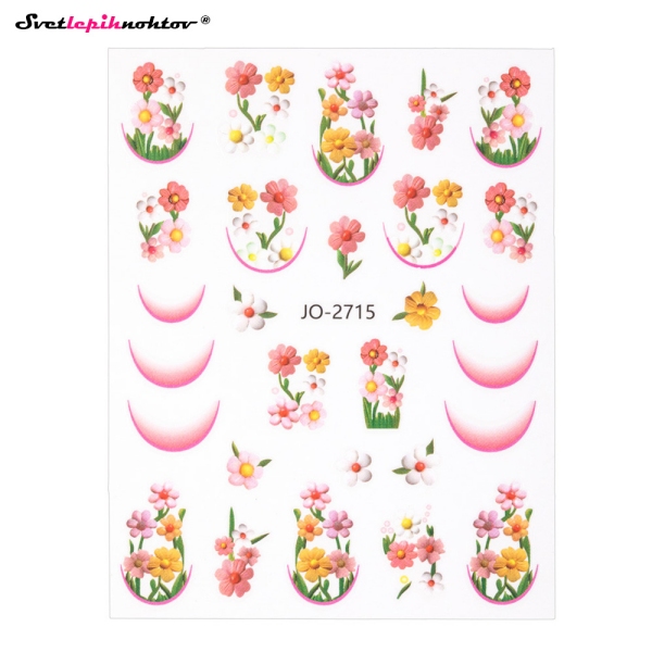 FRENCH Nalepke za nohte - CVETLICE 