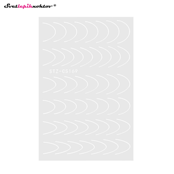 FRENCH Nalepke za nohte - WHITE LINE