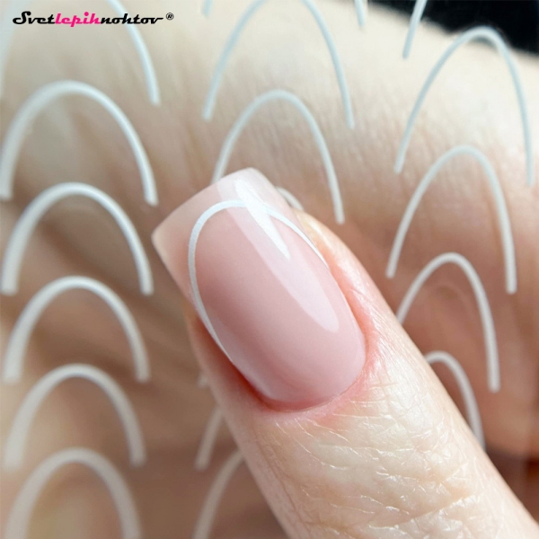 FRENCH Nalepke za nohte - WHITE LINE