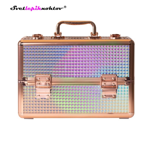 Kozmetični kovček M, rose gold barve