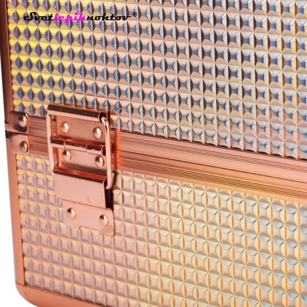 Kozmetični kovček M, rose gold barve