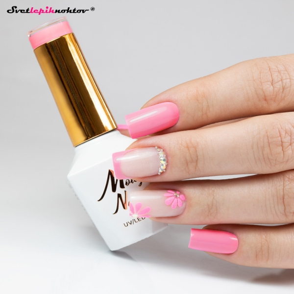 MOLLY NAILS PINK gel lak 144 - Garden with Flowers