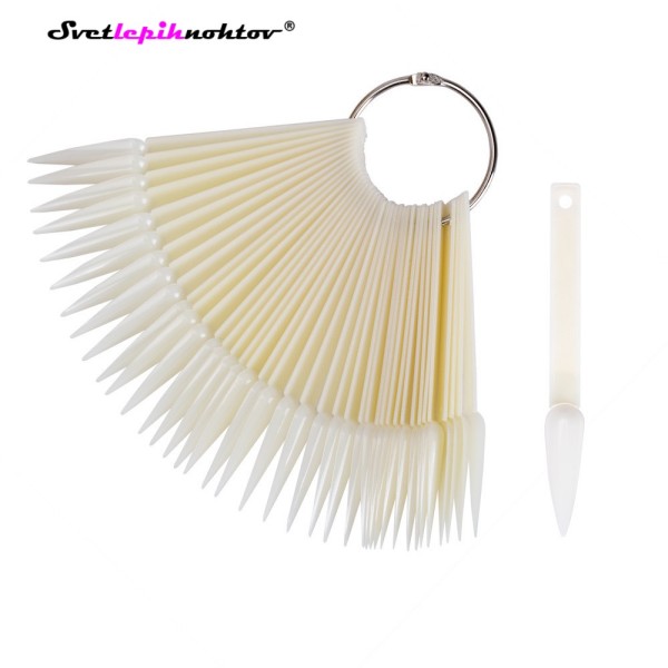 Palčke s konicami za predstavitev barvnih gelov ali lakov, mlečne, stiletto, 40 kos