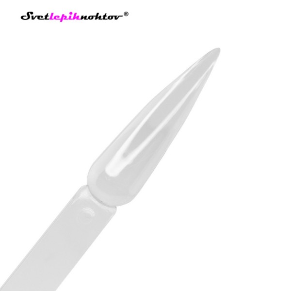 Palčke s konicami za predstavitev barvnih gelov ali lakov, prozorne, stiletto, 40 kos