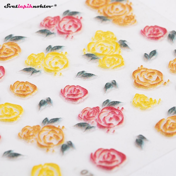 3D Nalepke za nohte - VRTNICE