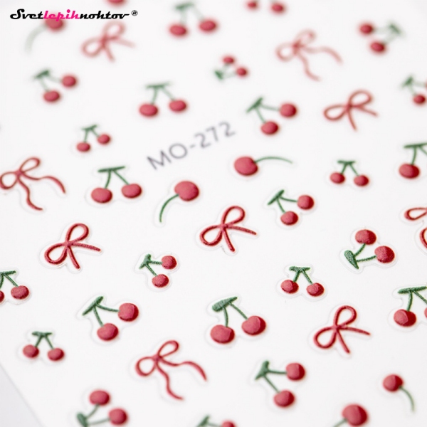 3D Nalepke za nohte - ČEŠNJE