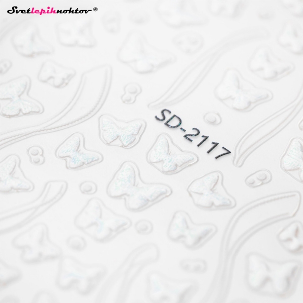 3D Nalepke za nohte - METULJI