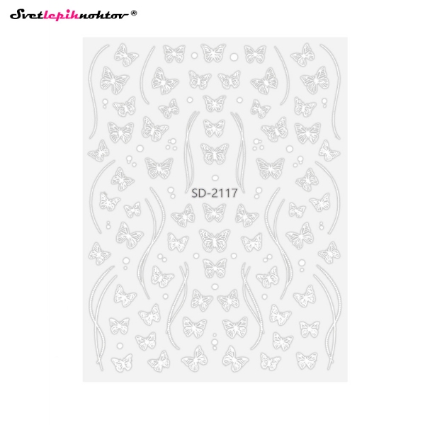 3D Nalepke za nohte - METULJI
