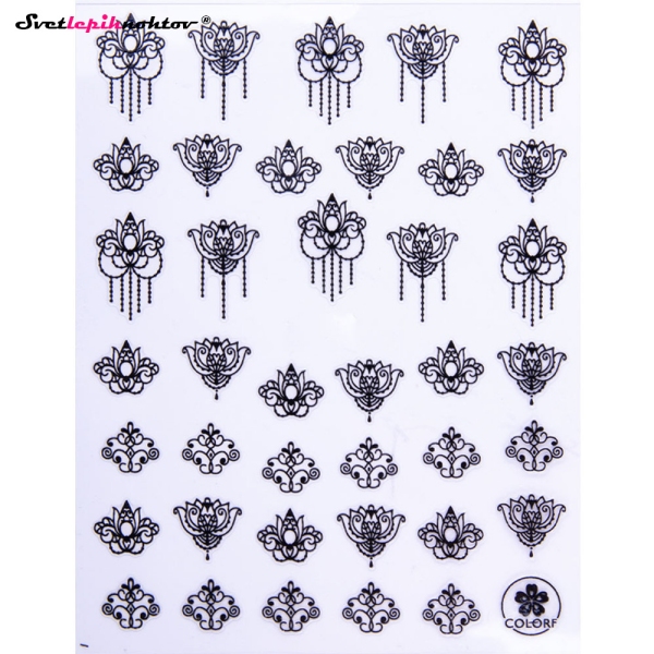 Nalepke za nohte - OKRASKI črni